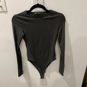 Dark green Zara bodysuit long sleeve